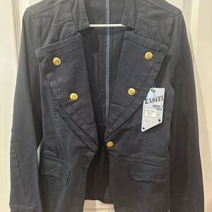 Navy Blazer with Gold Buttons